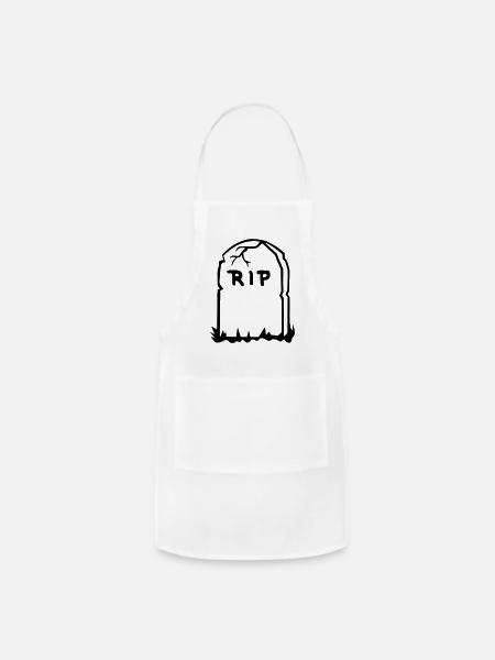 tombstone - Adjustable Apron - white