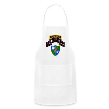Army Ranger Shirt 75Th Ranger Shirt Scroll Tab Dui - Adjustable Apron - white - Front - Julia (174cm)