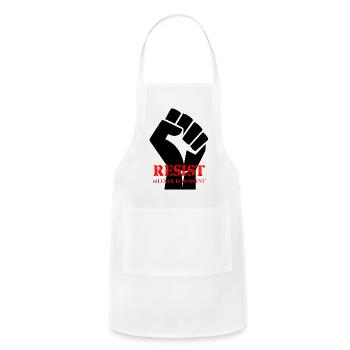 Resist: Silence is Consent - Adjustable Apron - white - Front - Julia (174cm)