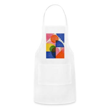 Vibrant Geometric Mosaic - Adjustable Apron - white - Front - Julia (174cm)