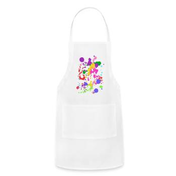 Paint Splatter - Adjustable Apron - white - Front - Julia (174cm)