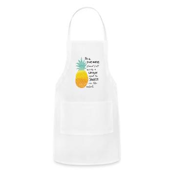 Be A Pineapple Inspirational Watercolor Typography - Adjustable Apron - white - Front - Julia (174cm)