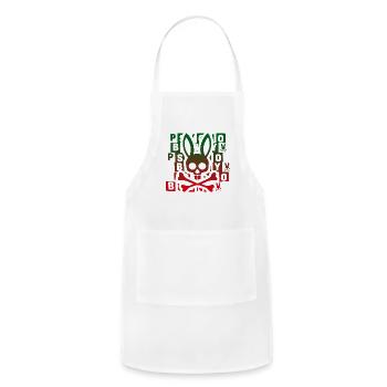 Skull Bunny Art - Adjustable Apron - white - Front - Julia (174cm)
