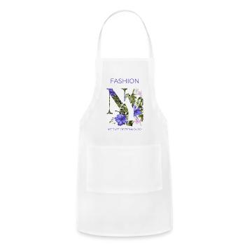 Funny Fit, Fashion Institute of Technology - Adjustable Apron - white - Front - Julia (174cm)