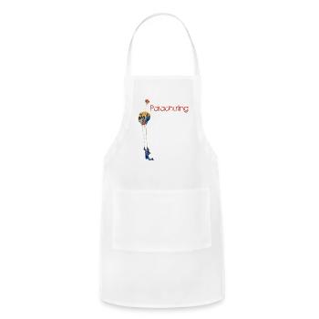 Parachuting Acrobat Color Burst - Adjustable Apron - white - Front - Julia (174cm)