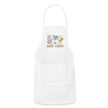Mail Lady Easter Postal Worker Mail Carrier - Adjustable Apron - white - Front - Julia (174cm)