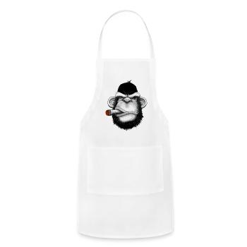 Gorilla Smoking - Adjustable Apron - white - Front - Julia (174cm)