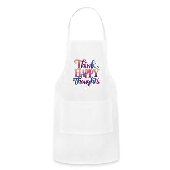 Think Happy Thoughts - Adjustable Apron - white - Front - Julia (174cm)