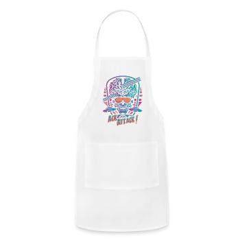 Ack Attack - Adjustable Apron - white - Front - Julia (174cm)