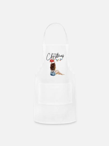 GIRLY XMAS - Adjustable Apron - white