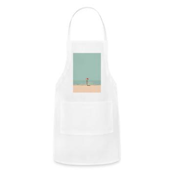 Umbrella by the Sea - Adjustable Apron - white - Front - Julia (174cm)