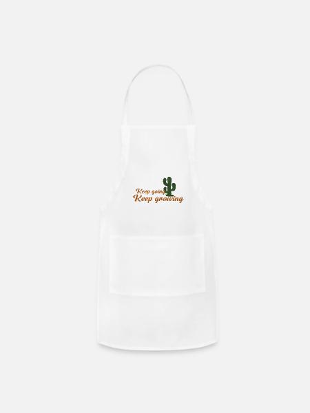 Keep going keep growing - Adjustable Apron - white