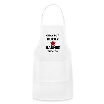 OKAY BUT BUCKY - Adjustable Apron - white - Front - Julia (174cm)