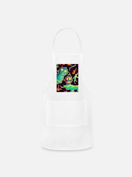 hallowen evil monster - Adjustable Apron - white