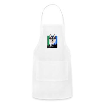 Alaskan Klee Kai Dog Vintage Gift Pet Lover - Adjustable Apron - white - Front - Julia (174cm)