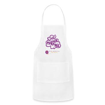 Live Your Purpose Design Silver Collection - Adjustable Apron - white - Front - Julia (174cm)