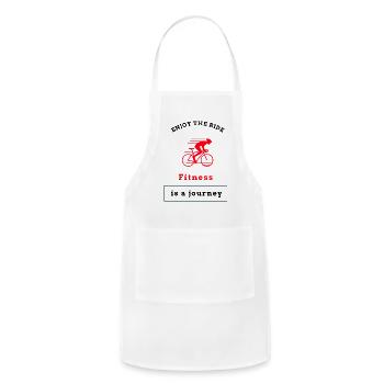 Fitness is a journey - Adjustable Apron - white - Front - Julia (174cm)