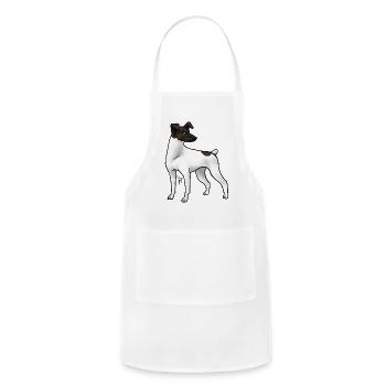 Dog Japanese Terrier Black And White - Adjustable Apron - white - Front - Julia (174cm)