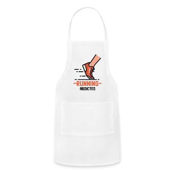 Running addicted - Adjustable Apron - white - Front - Julia (174cm)