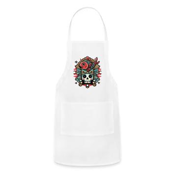 Fish Skull Fusion - Adjustable Apron - white - Front - Julia (174cm)
