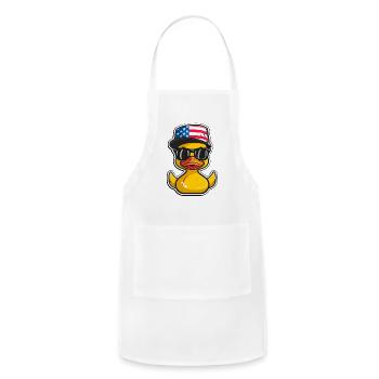 Election Duckie electionsdesigncontest2024 - Adjustable Apron - white - Front - Julia (174cm)