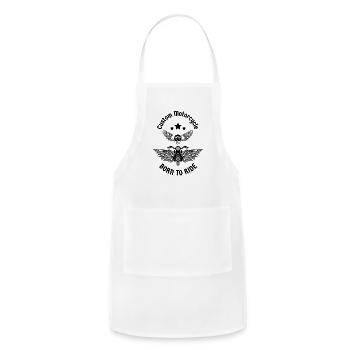Custom Motorcycle - Adjustable Apron - white - Front - Julia (174cm)