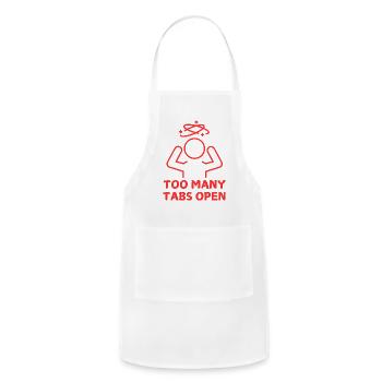 TOO MANY TABS OPEN - Adjustable Apron - white - Front - Julia (174cm)