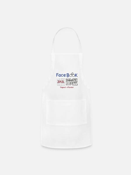Facebook jail - Adjustable Apron - white