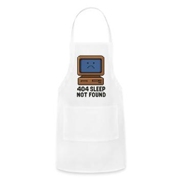 404 Sleep Not Found - Adjustable Apron - white - Front - Julia (174cm)