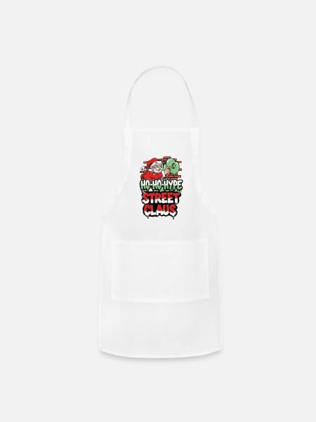 HoHoHype Street Santa Graffiti - Adjustable Apron - white