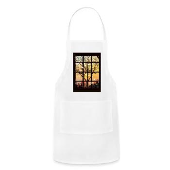 Sunset Window Silhouette - Adjustable Apron - white - Front - Julia (174cm)