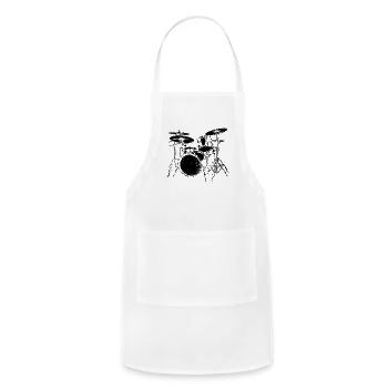 Drum Kit Drawing - Adjustable Apron - white - Front - Julia (174cm)