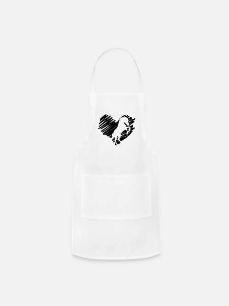 I Heart Horses - Adjustable Apron - white