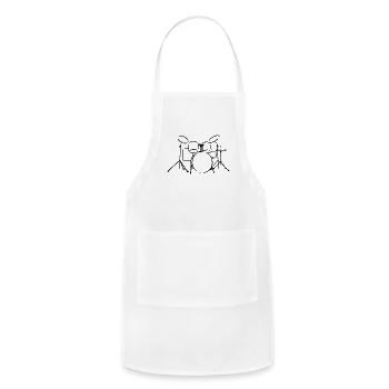 Drum Kit Sketch - Adjustable Apron - white - Front - Julia (174cm)