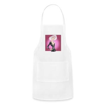 Model Cute Womens - Adjustable Apron - white - Front - Julia (174cm)