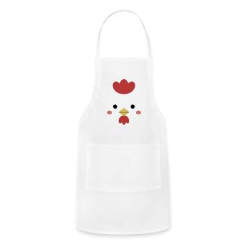 Rooster Costume - Adjustable Apron - white - Front - Julia (174cm)