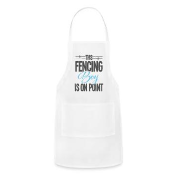 Fencing This Fencing Boy Is On Point - Adjustable Apron - white - Front - Julia (174cm)