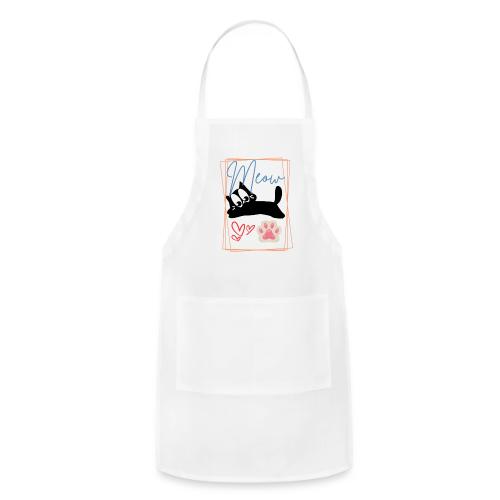 Meow Cat Paw Cute Kitty Lover Design - Adjustable Apron
