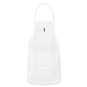 Bear with a white hoodie embroidered - Adjustable Apron - white - Front - Julia (174cm)