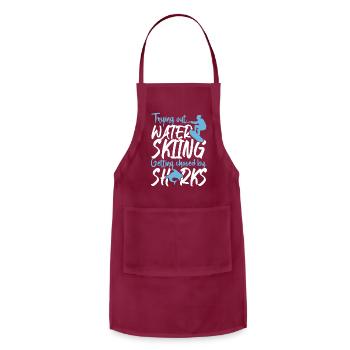 Out Water Skiing Getting Chased - Adjustable Apron - burgundy - Front - Julia (174cm)