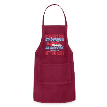Emergency Ride Ambulance Helicopter - Adjustable Apron - burgundy - Front - Julia (174cm)