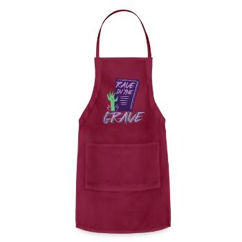 Rave In The Grave Zombie Party - Adjustable Apron - burgundy - Front - Julia (174cm)