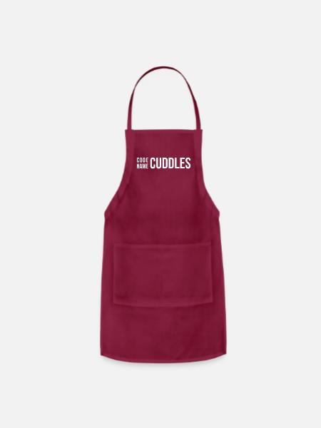 Code Name Cuddles - Adjustable Apron - burgundy