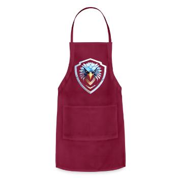 A shield with a eagle head - Adjustable Apron - burgundy - Front - Julia (174cm)