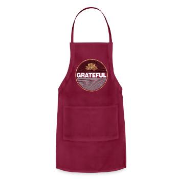 Grateful - Adjustable Apron - burgundy - Front - Julia (174cm)