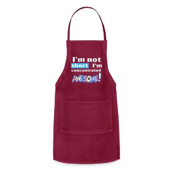 Im Not Short Im Concentrated AWESOME stars - Adjustable Apron - burgundy - Front - Julia (174cm)