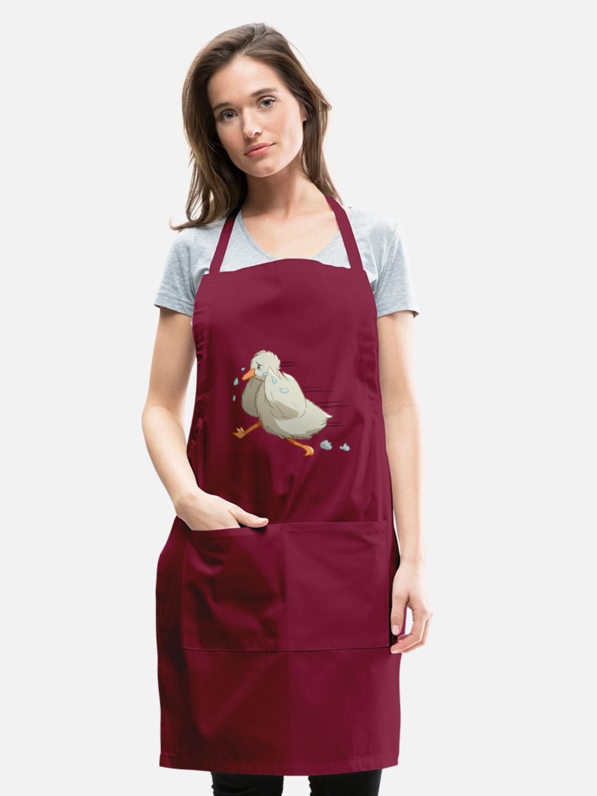 Ugly Duckling Run Away - Adjustable Apron - burgundy - Front - Julia (174cm)