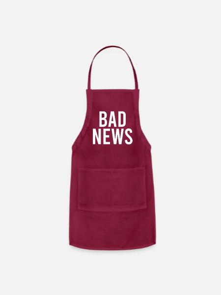 bad news - Adjustable Apron - burgundy