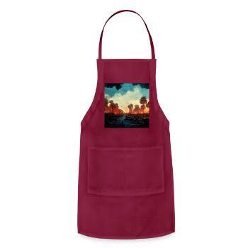 No war! - Adjustable Apron - burgundy - Front - Julia (174cm)