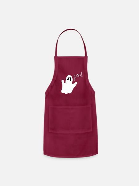 Poo! - Adjustable Apron - burgundy